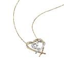 9ct Two Colour Gold Cubic Zirconia Heart Pendant 9ct Two Colour Gold Cubic Zirconia Heart Pendant