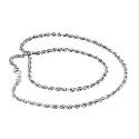 9ct White Gold 18" Rope Necklace 9ct White Gold 18" Rope Necklace