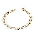 9ct Yellow Gold 7.25" Figaro Bracelet