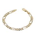 9ct Yellow Gold 7.25" Figaro Bracelet