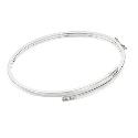 9ct White Gold Cross Over Bangle 9ct White Gold Cross Over Bangle