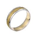 18ct Yellow And White Gold Wedding Ring 6mm