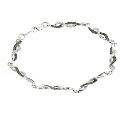 9ct Black And White Diamond Bracelet