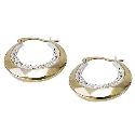9ct Yellow Gold Crystal Creole Earrings 9ct Yellow Gold Crystal Creole Earrings