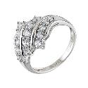 9ct White Gold Cubic Zirconia Cluster Ring 9ct White Gold Cubic Zirconia Cluster Ring
