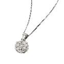 9ct White Gold Half Carat Diamond Cluster Pendant