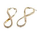 9ct Gold Figure of 8 Creole Earrings 9ct Gold Figure of 8 Creole Earrings