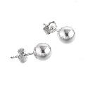 9ct White Gold 6mm Ball Stud Earrings