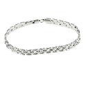 9ct White Gold 7.25" Panther Link Bracelet 9ct White Gold 7.25" Panther Link Bracelet