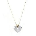 9ct Gold Evoke Large White Crystal Set Heart Pendant 9ct Gold Evoke Large White Crystal Set Heart Pendant