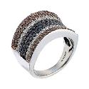 9ct White Gold 1.50 Carat Three Colour Cafe Diamond Ring 9ct White Gold 1.50 Carat Three Colour Cafe Diamond Ring