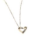 9ct Gold Cubic Zirconia Twist Heart Pendant with 16" Chain 9ct Gold Cubic Zirconia Twist Heart Pendant with 16" Chain