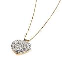 9ct Gold 15mm Domed Crystal Heart Pendant with 18" Chain 9ct Gold 15mm Domed Crystal Heart Pendant with 18" Chain