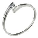 9ct White Gold Cubic Zirconia Kick Ring 9ct White Gold Cubic Zirconia Kick Ring