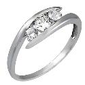 9ct White Gold Cubic Zirconia Three Stone Ring 9ct White Gold Cubic Zirconia Three Stone Ring