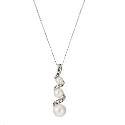 Cultured Freshwater Pearl Cubic Zirconia Pendant Cultured Freshwater Pearl Cubic Zirconia Pendant