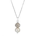Cultured Freshwater Pearl Crystal Pendant Cultured Freshwater Pearl Crystal Pendant