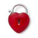 Love Stories Sterling Silver Rouge Enamel Heart Charm Love Stories Sterling Silver Rouge Enamel Heart Charm