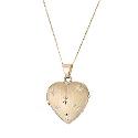 9ct Yellow Gold and Silver Heart Locket 21mm 18" 9ct Yellow Gold and Silver Heart Locket 21mm 18"