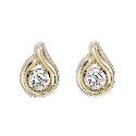9ct Yellow Gold Cubic Zirconia Stud Earrings