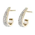 Evoke 9ct Yellow Gold Black and White Wedding Earrings