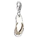 9ct Yellow Gold and Silver Sandal Charm 9ct Yellow Gold and Silver Sandal Charm