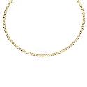 9ct Yellow Valentina Gold Anchor Figaro Necklace 18"