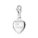Sterling Silver Je T'aime Heart Charm Sterling Silver Je T'aime Heart Charm