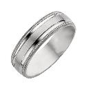 9ct White Gold Matt/Polished Wedding Ring 9ct White Gold Matt/Polished Wedding Ring