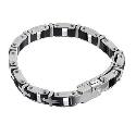 Simmons Jewelry Co. Stainless Steel and Diamond Bracelet Simmons Jewelry Co. Stainless Steel and Diamond Bracelet