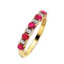 9ct Gold Diamond and Ruby Ring 9ct Gold Diamond and Ruby Ring