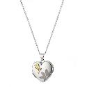 9ct Yellow Gold and Silver Floral Locket 9ct Yellow Gold and Silver Floral Locket