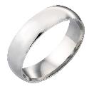 9ct White Gold 6mm Plain Ring 9ct White Gold 6mm Plain Ring