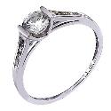 9ct White Gold Cubic Zirconia Shoulder Detail Ring 9ct White Gold Cubic Zirconia Shoulder Detail Ring