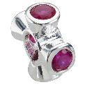 Truth Sterling Silver - Created Ruby Bead Truth Sterling Silver - Created Ruby Bead