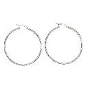9ct White Gold Creole Earrings 40mm 9ct White Gold Creole Earrings 40mm