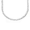 9ct White Gold Curb Chain 20"