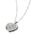 Sterling Silver Crystal Set Heart Locket Sterling Silver Crystal Set Heart Locket