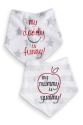 Two Pack Mum And Dad Slogan Bibs Two Pack Mum And Dad Slogan Bibs