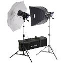 Interfit INT456 Stellar XD 300 Two Head Softbox / Umbrella Kit